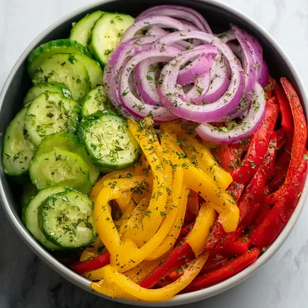 Cucumber Sweet Pepper Salad Recipe - Recipe Image