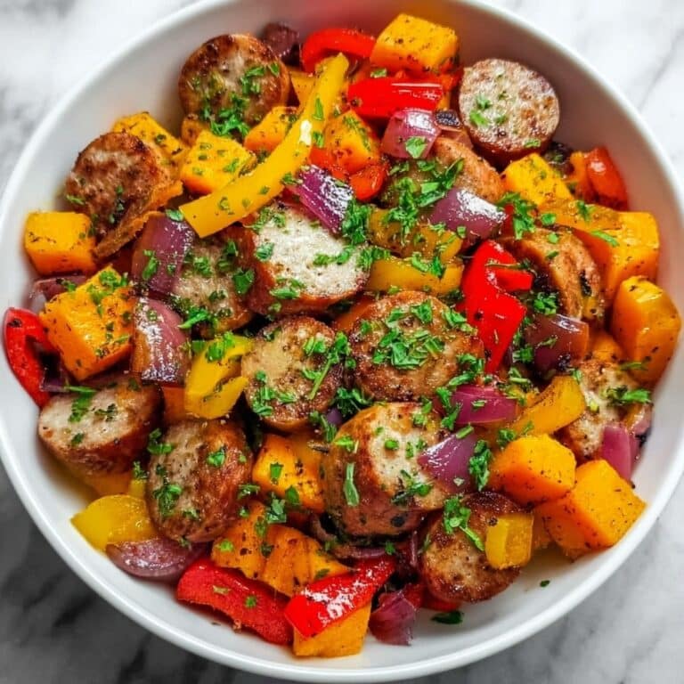 Sausage and Sweet Potatoes with Honey Garlic Sauce Recipe