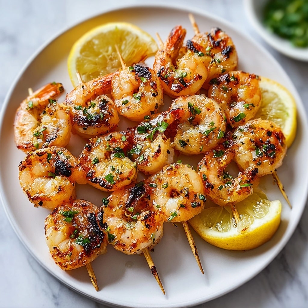 Zesty Garlic Shrimp Skewers Perfect for Your Next BBQ Recipe - Recipe Image