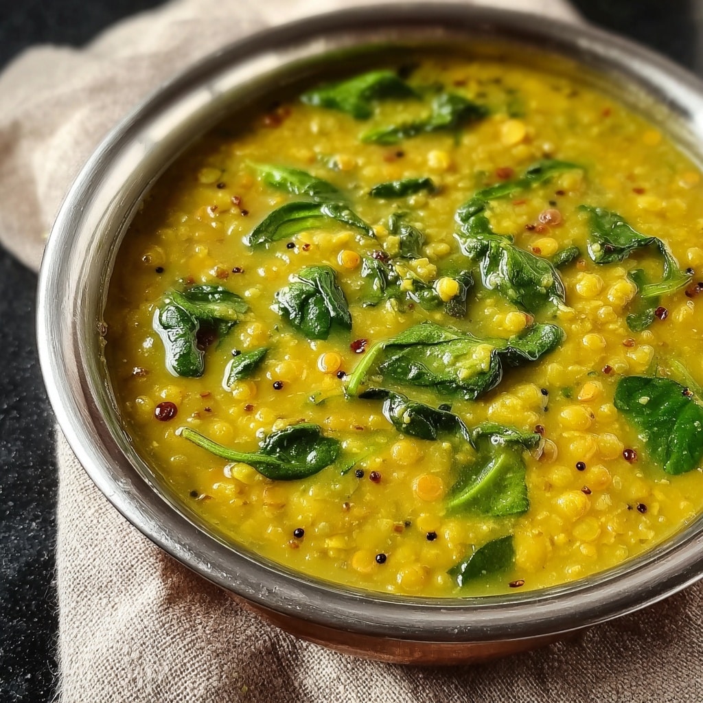 Indian Lentil Curry with Spinach Recipe - Recipe Image