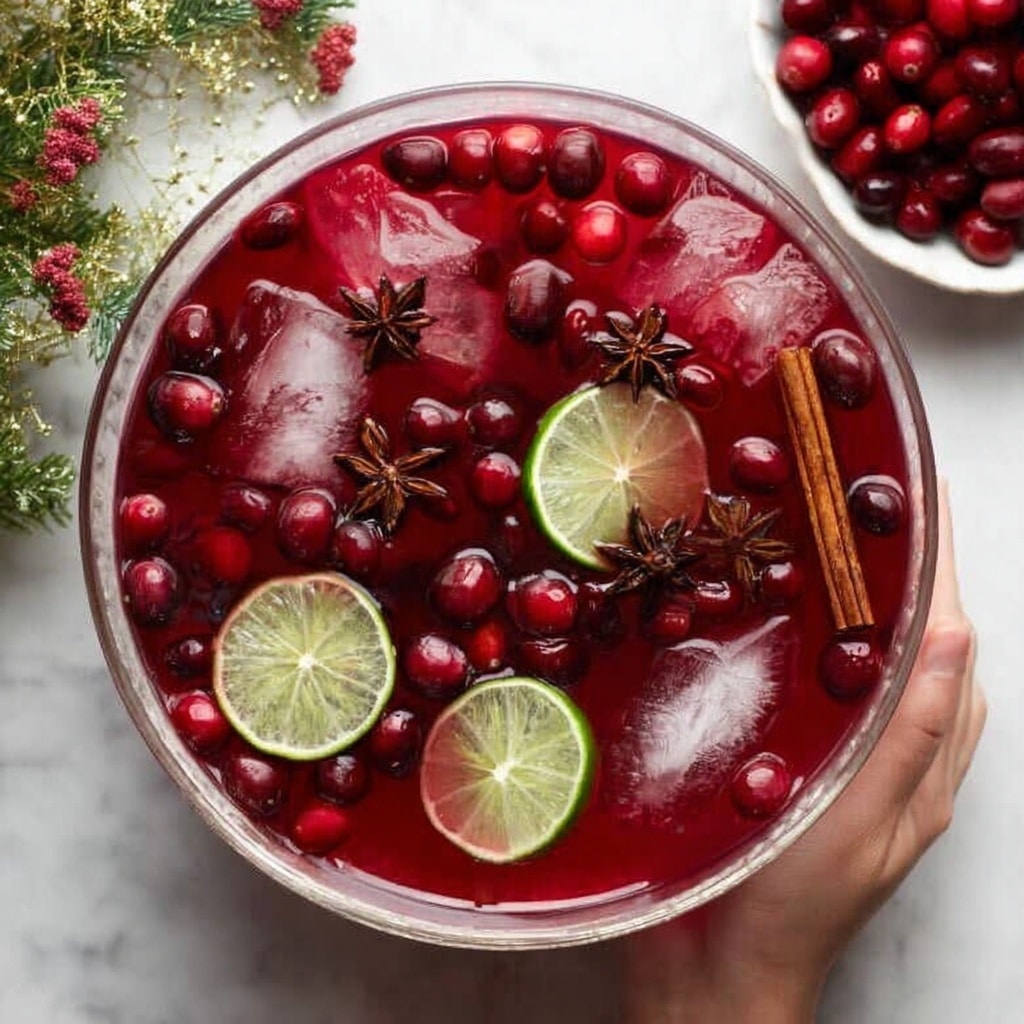 Festive Non-Alcoholic Cranberry Punch Recipe - Recipe Image