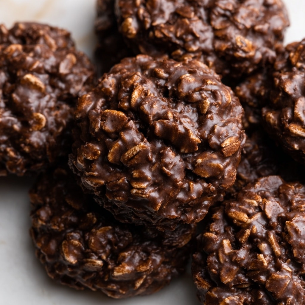 Chocolate Peanut Butter No-Bake Cookies Recipe - Recipe Image