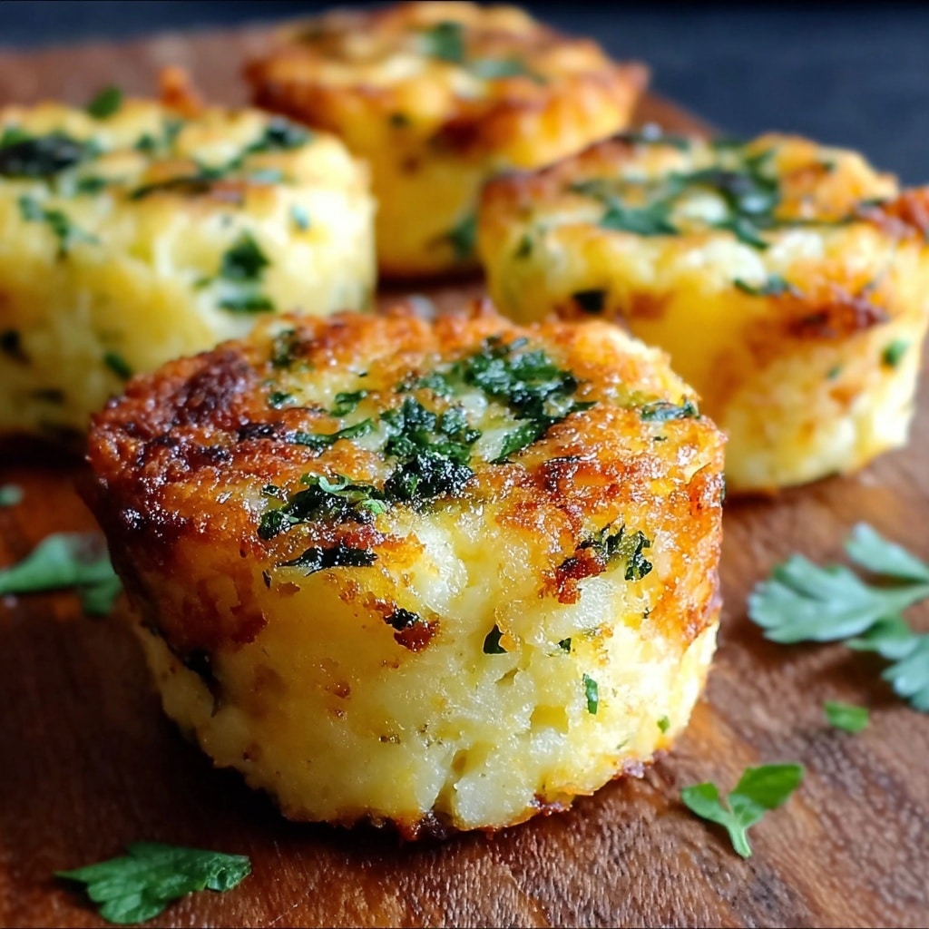 Crispy Parmesan Zucchini Potato Muffins Recipe - Recipe Image