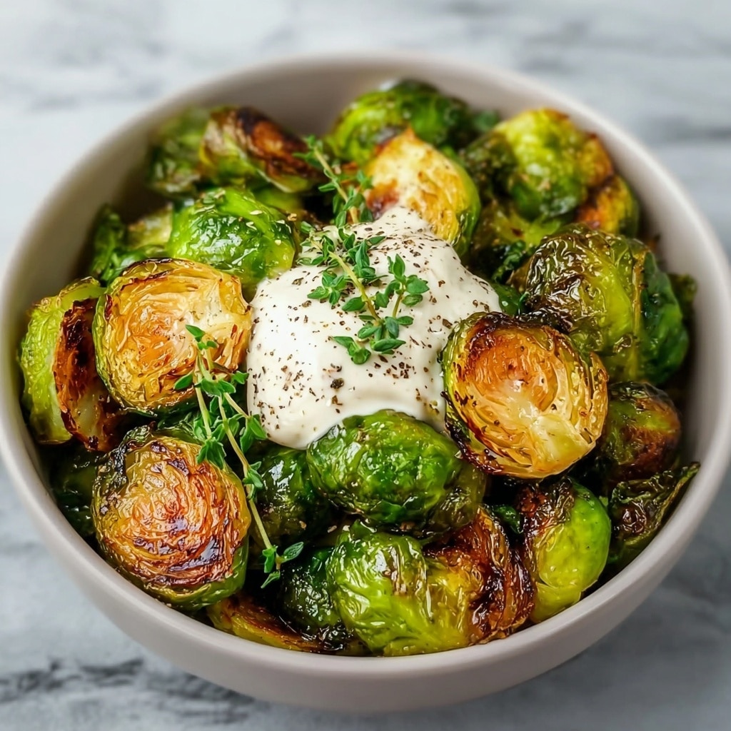 Crispy Brussels Sprouts with Dijon Aioli Recipe - Recipe Image