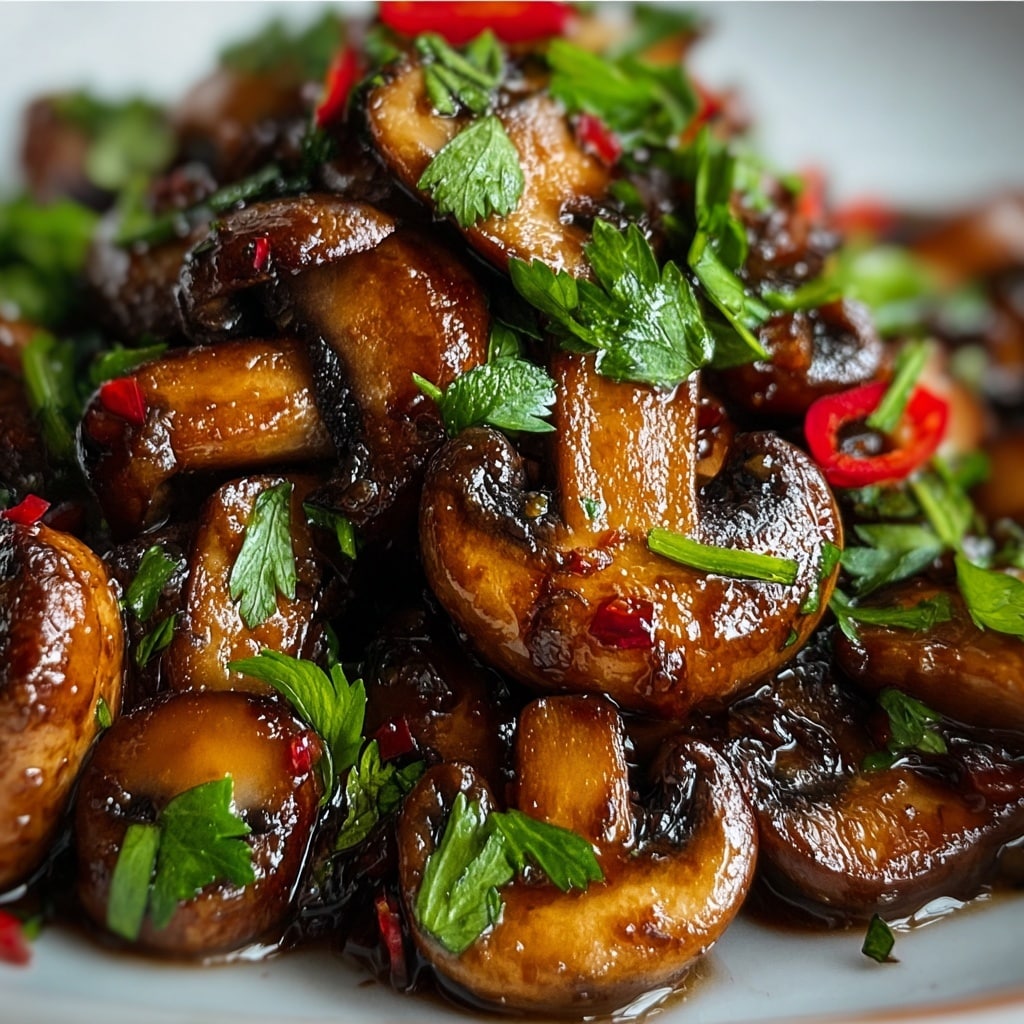 Crispy Chili Garlic Mushroom Recipe - Recipe Image