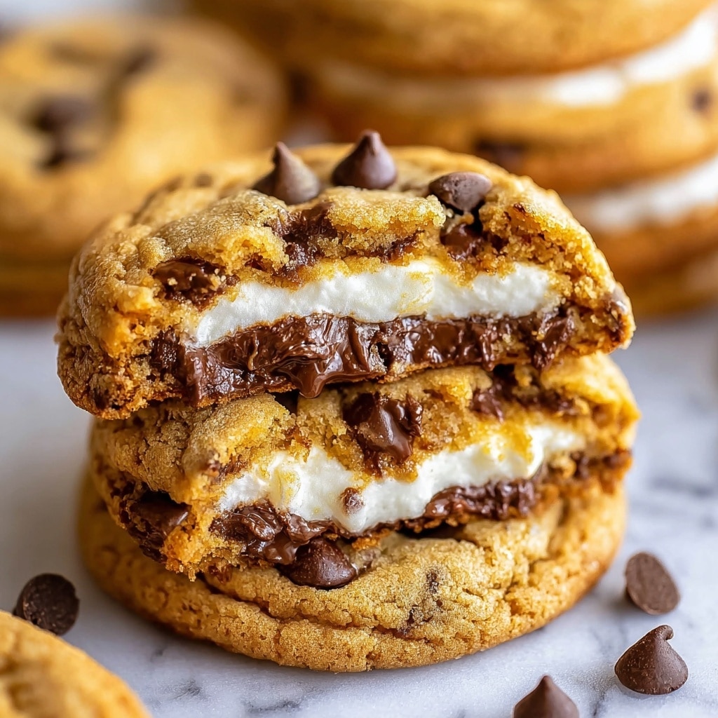 Cheesecake Stuffed Chocolate Chip Cookies Recipe - Recipe Image