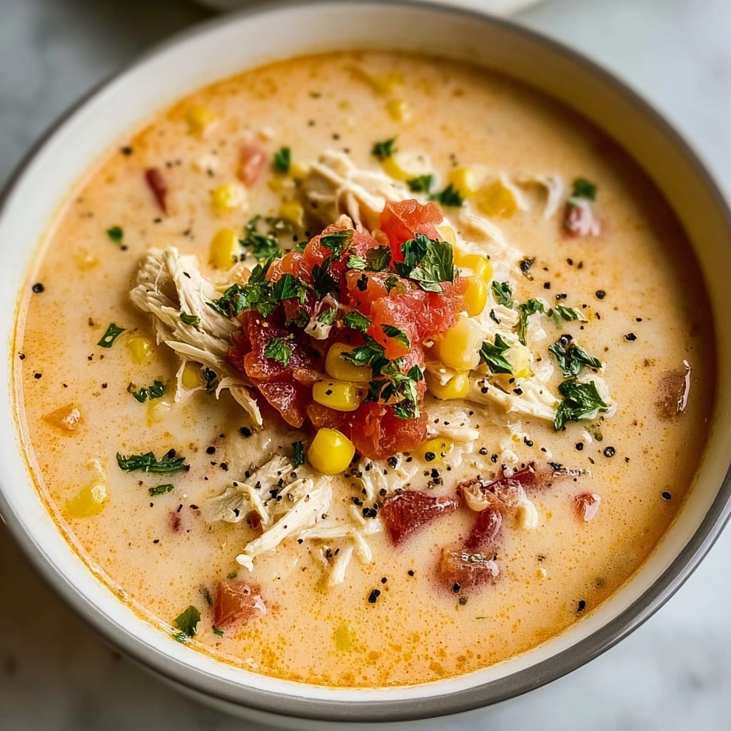 Creamy Southwest Chicken Soup Recipe - Recipe Image