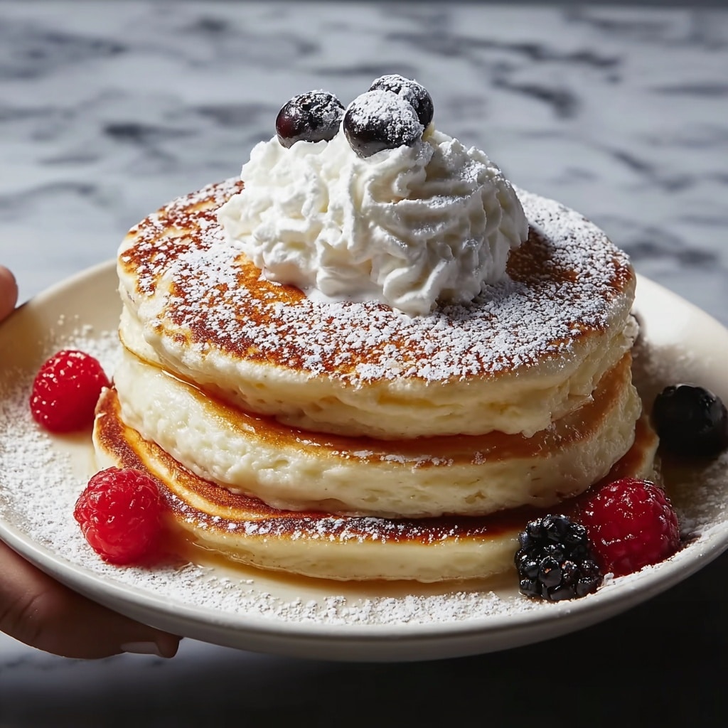 Fluffy Japanese Soufflé Pancakes: A Cloud-Like Delight Recipe - Recipe Image