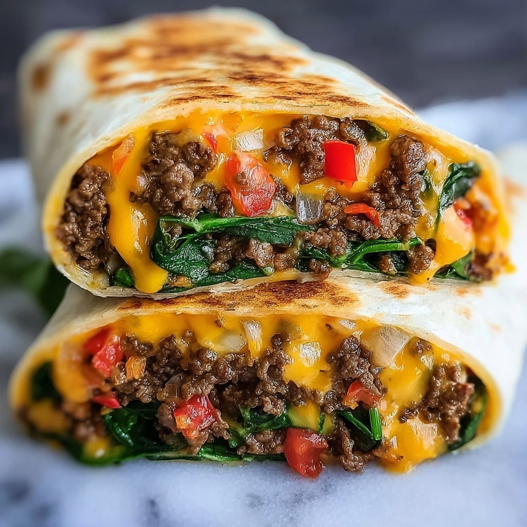 Best Vegan Cheeseburger Wraps Recipe - Recipe Image