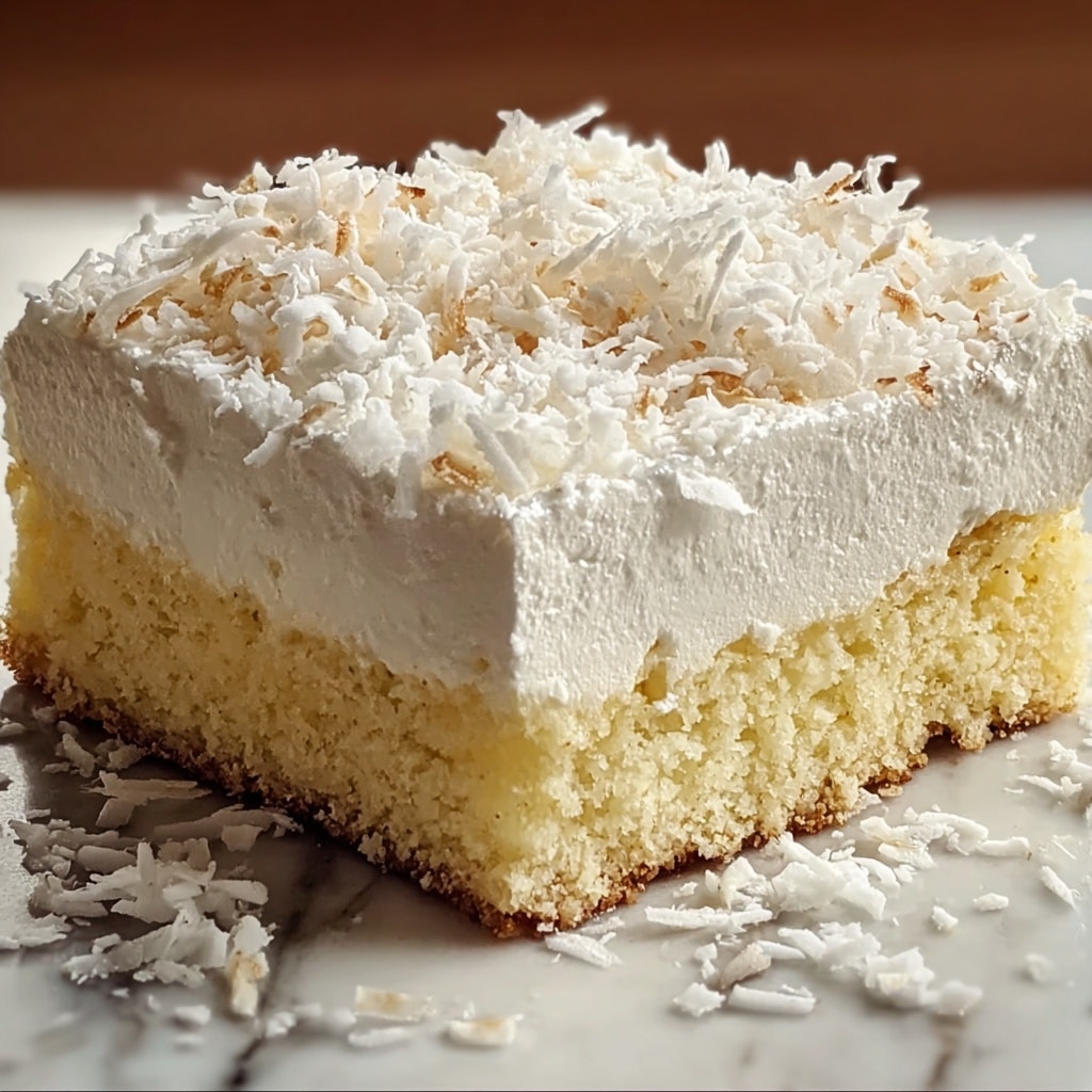 Delicious Creamy Coconut Cake Recipe - Recipe Image
