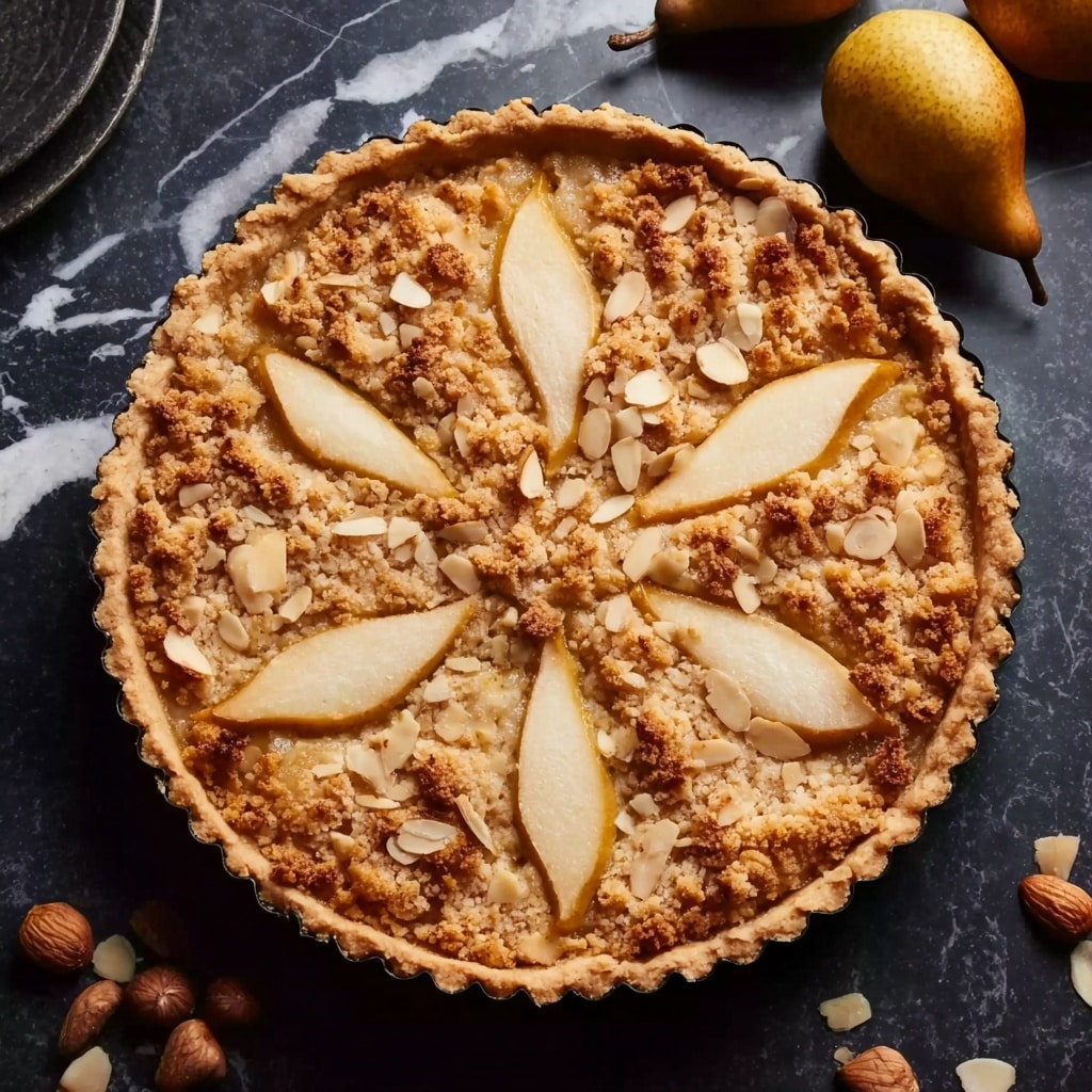 Chai-Spiced Pear & Almond Crumble Tart Recipe - Recipe Image