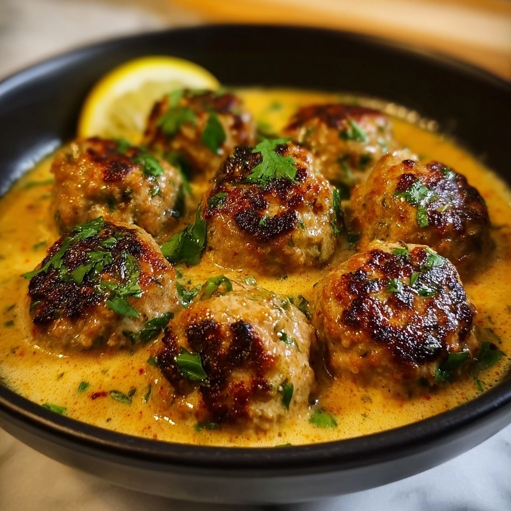 Thai Spiced Chicken Meatballs in Coconut Curry Recipe - Recipe Image