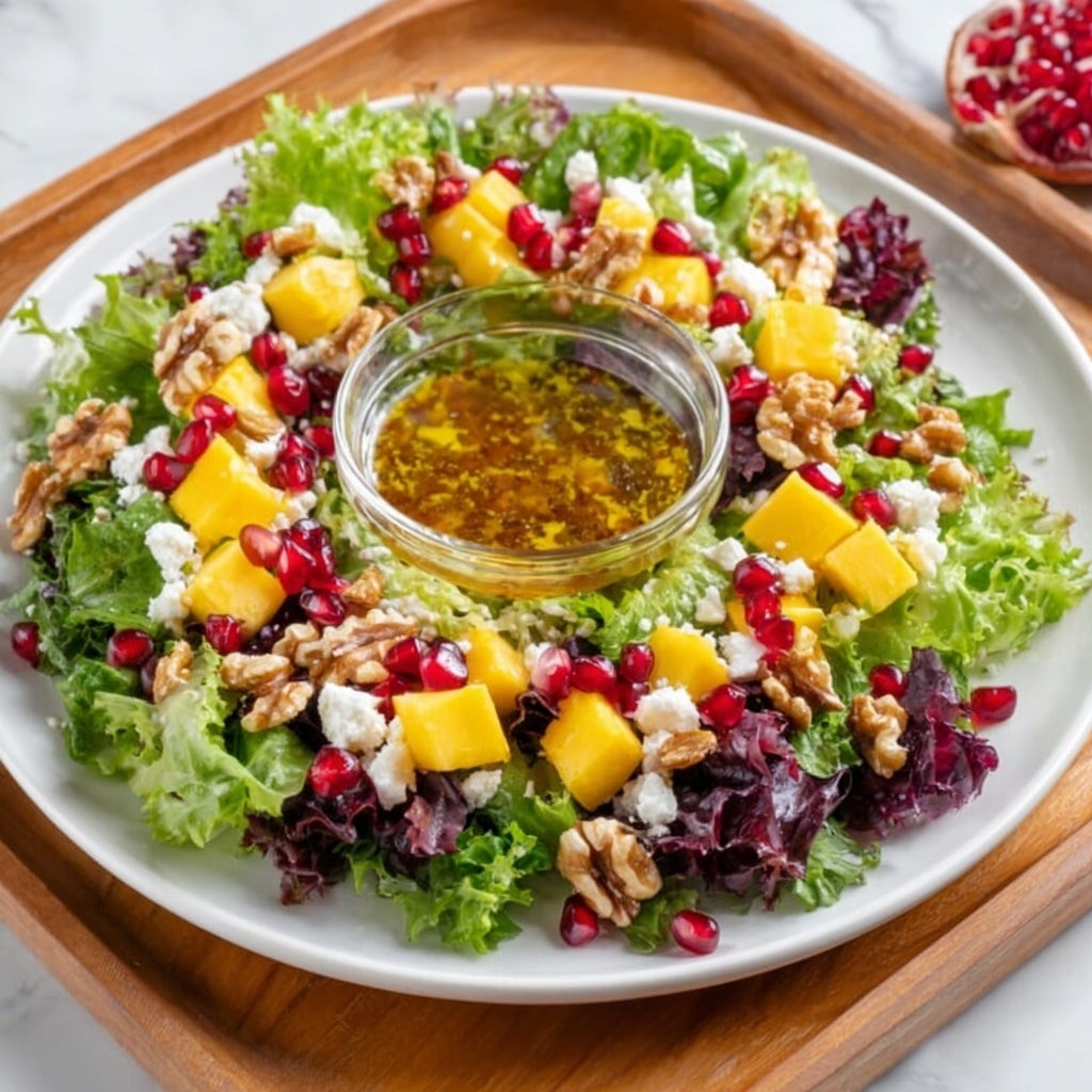 Festive Pomegranate Walnut Salad Recipe - Recipe Image