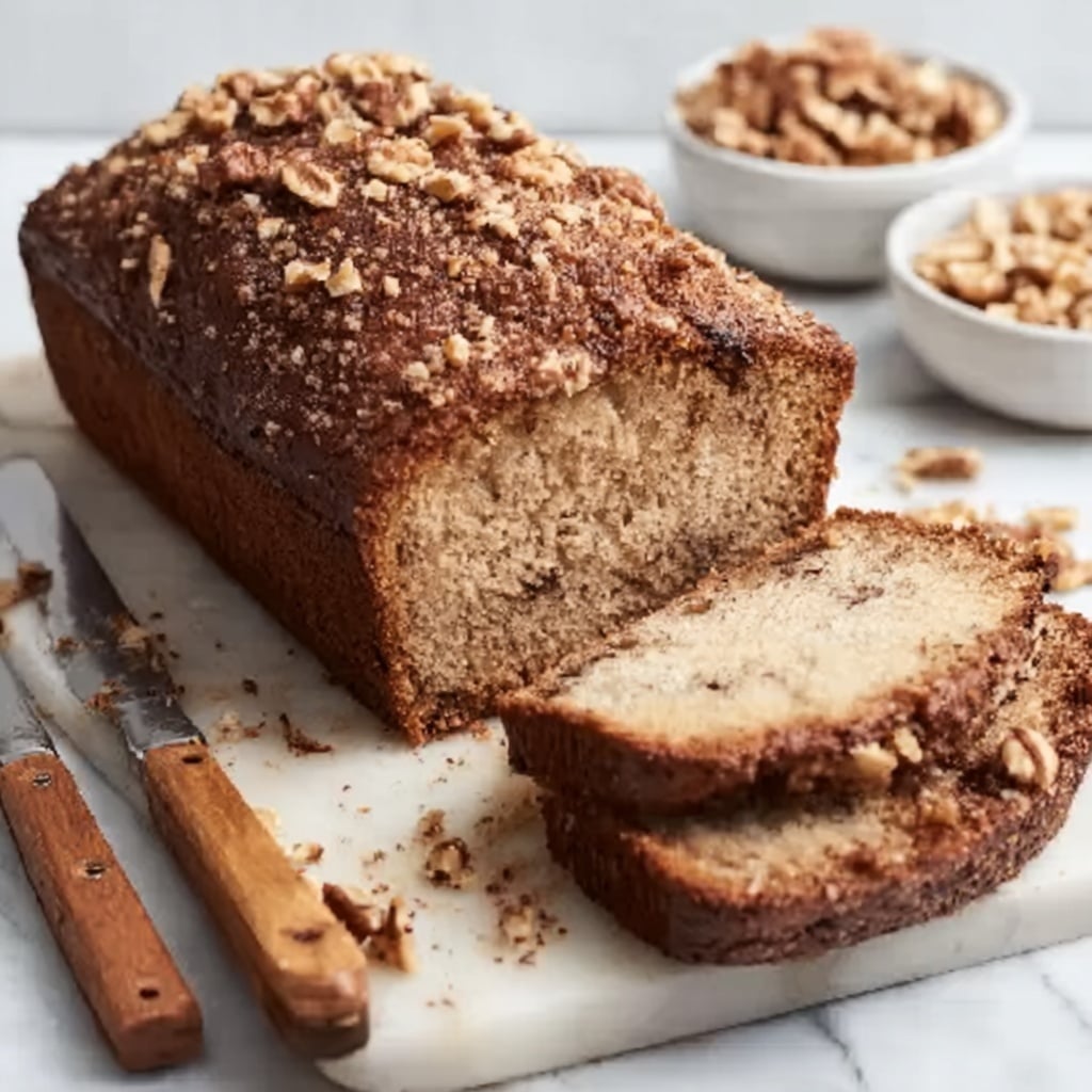 Coffee Walnut Loaf with Coffee Buttercream Recipe - Recipe Image