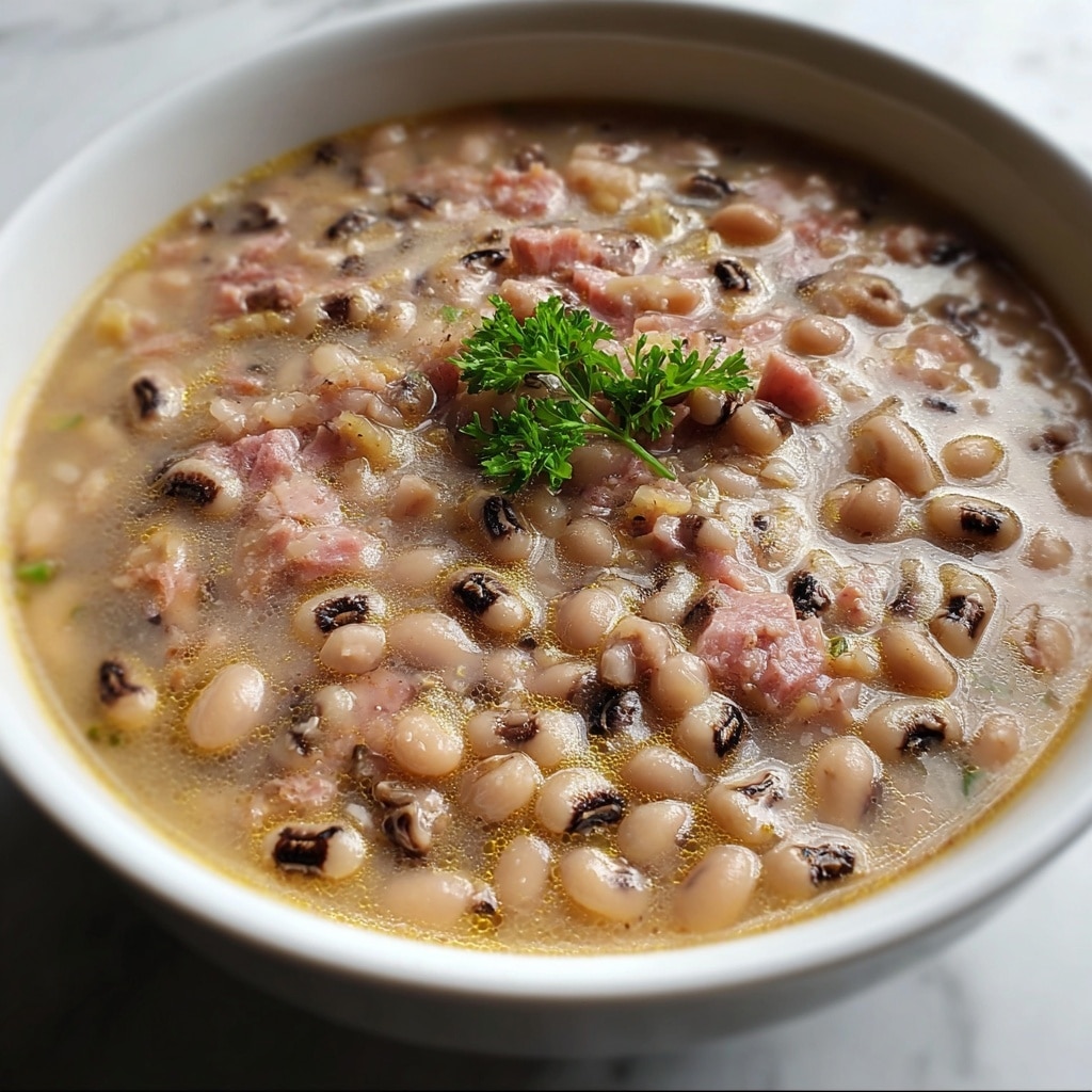 Slow Cooker and Instant Pot Black Eyed Peas with Beef Hock Recipe - Recipe Image