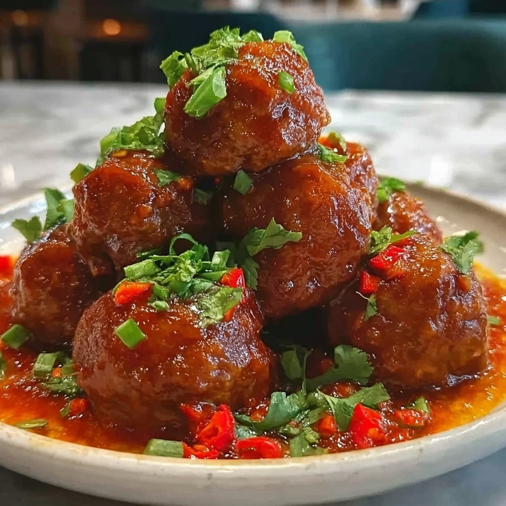 Sweet Chili Meatballs Crockpot Recipe - Recipe Image