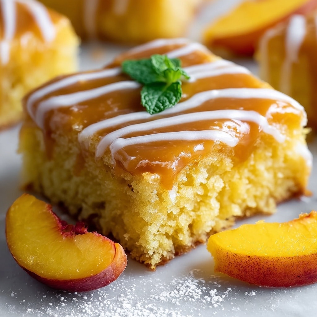 Brown Sugar Peach Cake Recipe - Recipe Image