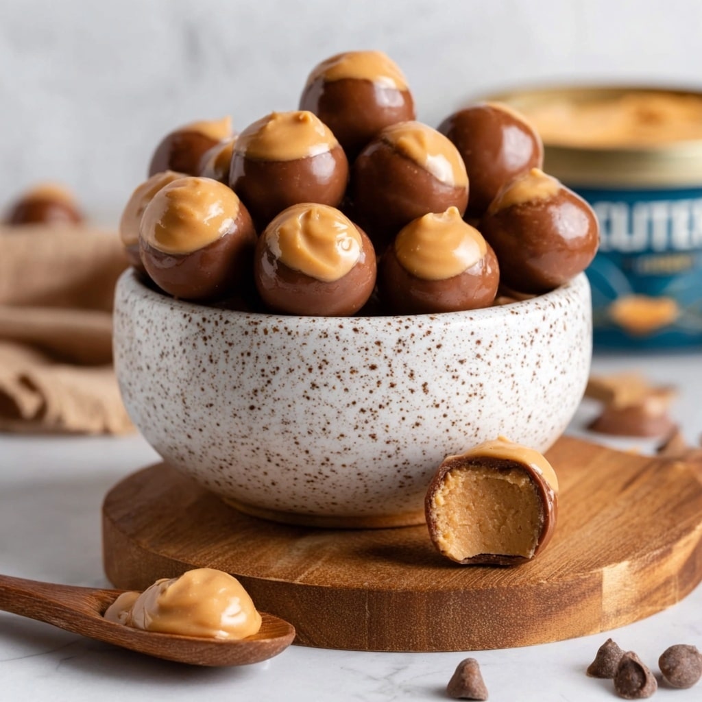 Easy Homemade Buckeyes Chocolate Peanut Butter Candy Recipe - Recipe Image