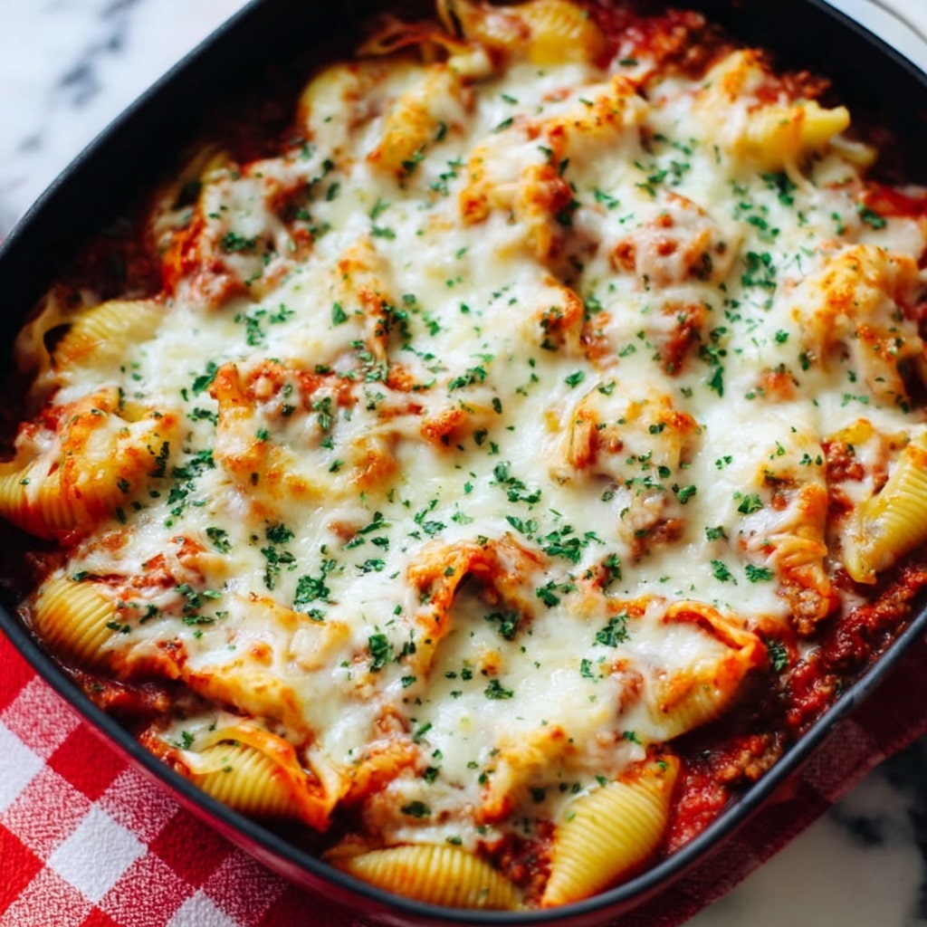 Stuffed Shells with Ricotta, Marinara, and Mozzarella Recipe - Recipe Image