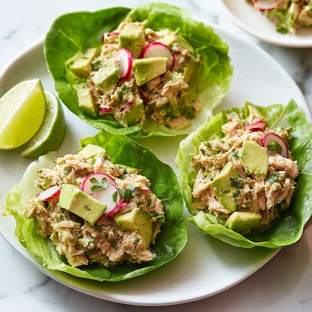 Avocado Tuna Salad Lettuce Wraps Recipe - Recipe Image
