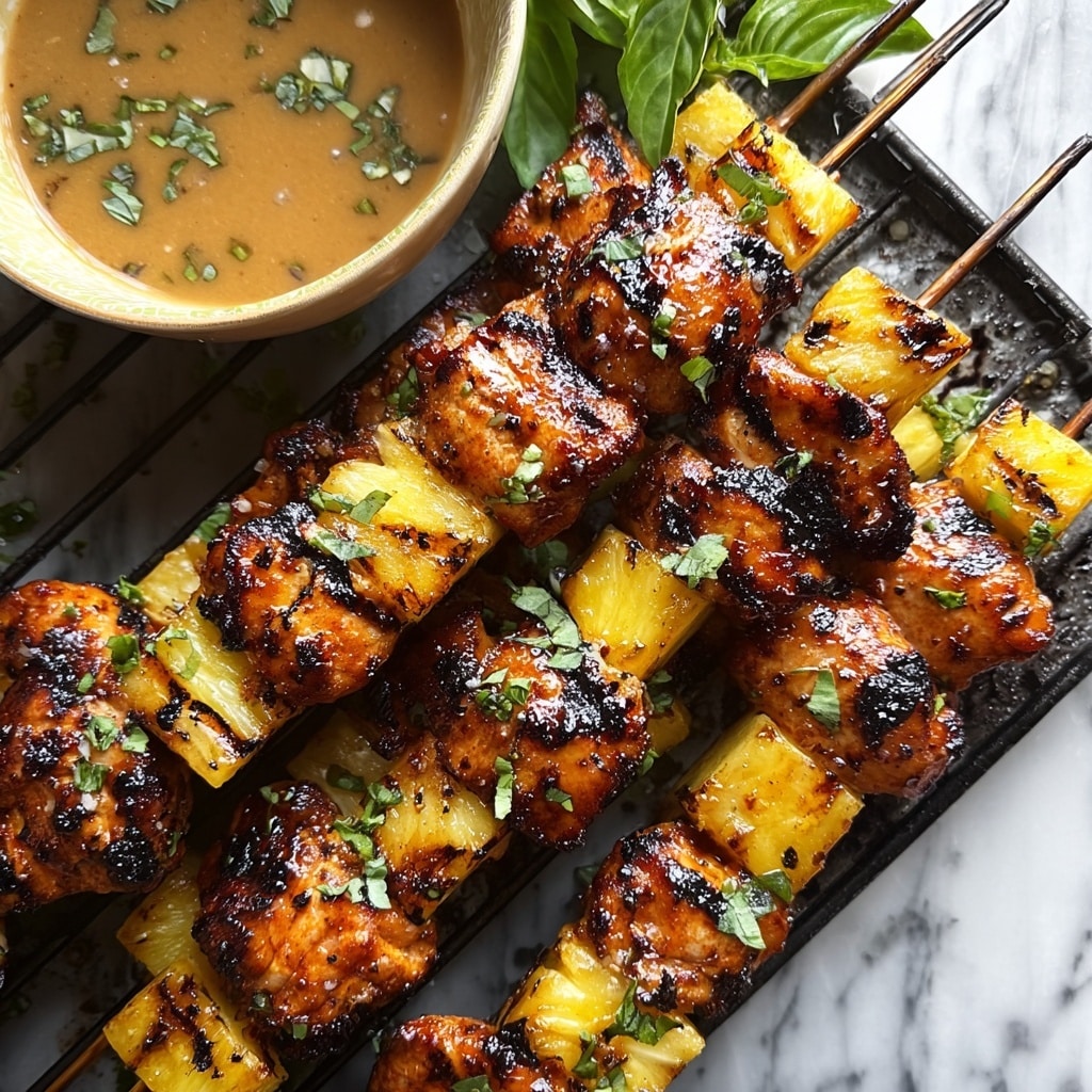 Chipotle Pineapple Bang Bang Chicken Skewers Recipe - Recipe Image