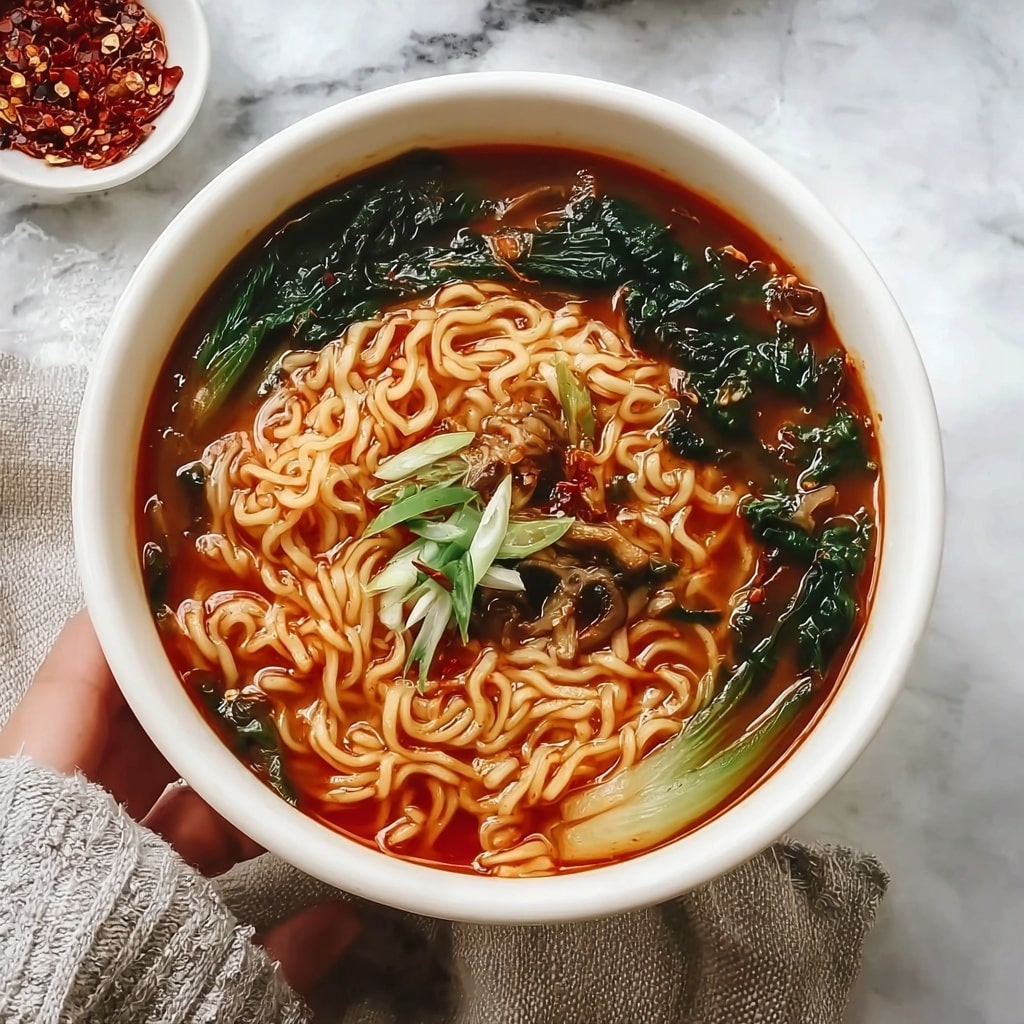 Spicy Korean Noodle Soup: An Amazing Ultimate Recipe - Recipe Image