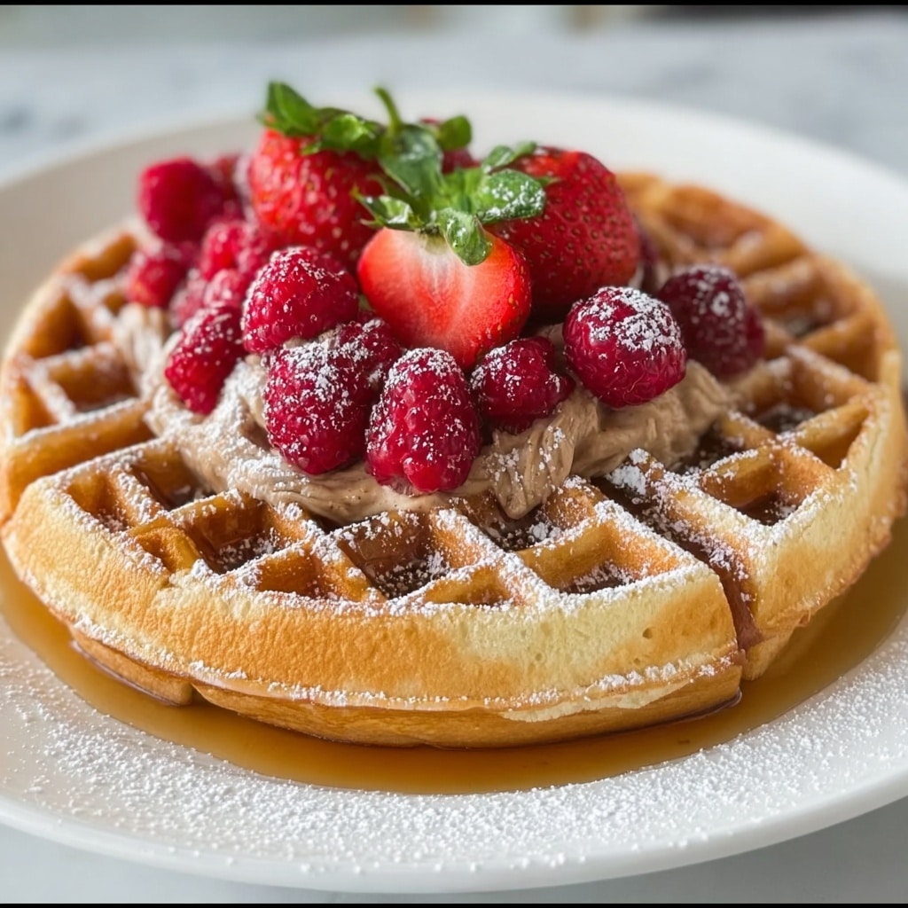 Cinnamon Sugar Belgian Waffles Recipe - Recipe Image