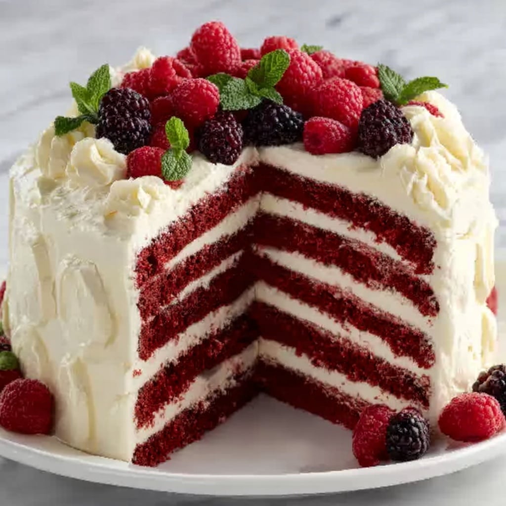 White Chocolate Raspberry Dream Cake Recipe - Recipe Image