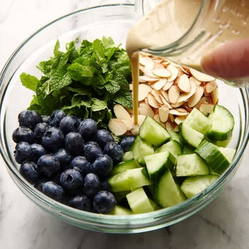 Cucumber Blueberry Salad with Lemon Mint Vinaigrette Recipe - Recipe Image