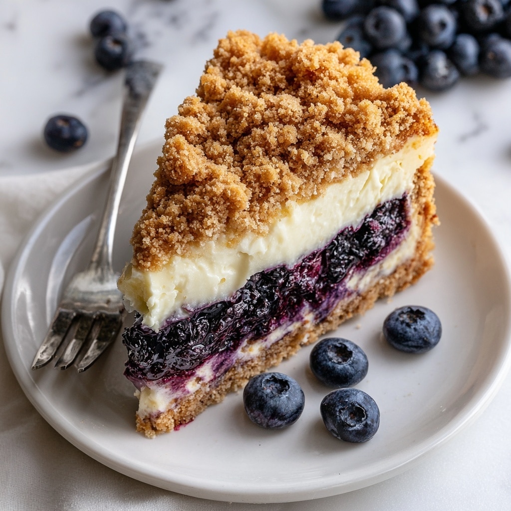 Blueberry Crumble Cheesecake Recipe - Recipe Image