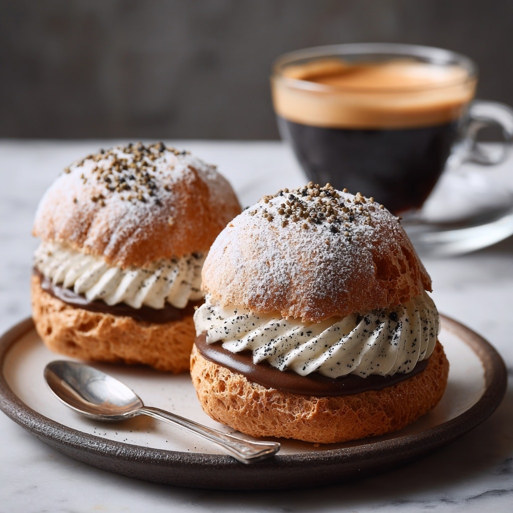 Mocha Éclairs: Coffee-Infused Pastry Cream Delight Recipe - Recipe Image