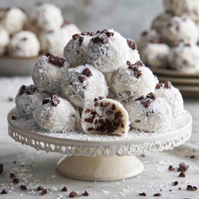 Holiday Mint Chocolate Chip Snowball Cookies Recipe