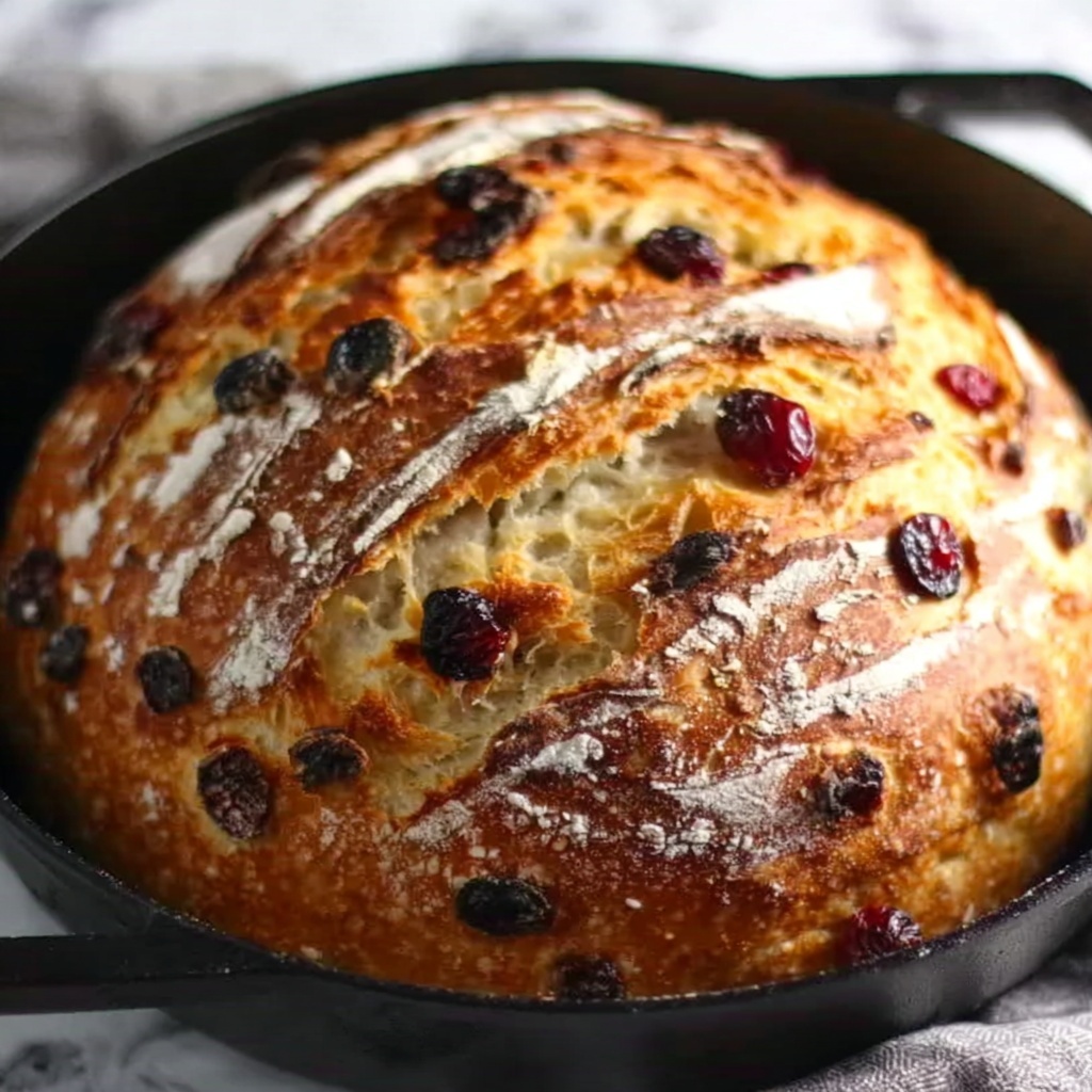No Knead Cinnamon Raisin Bread Recipe - Recipe Image