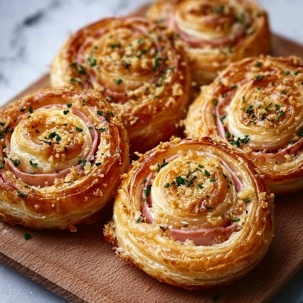 Ham and Cheese Puff Pastry Pinwheels Recipe - Recipe Image
