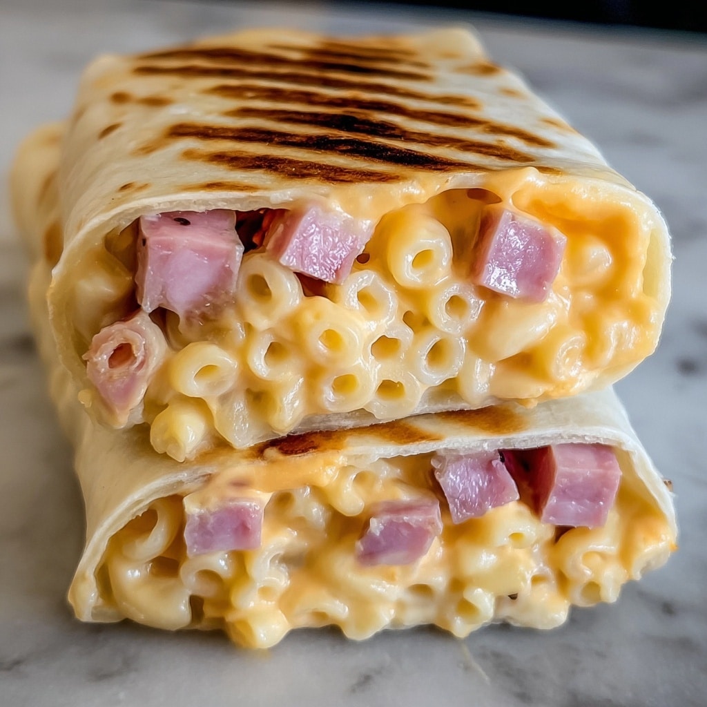 Mac ‘n’ Cheese Burger Wrap Recipe