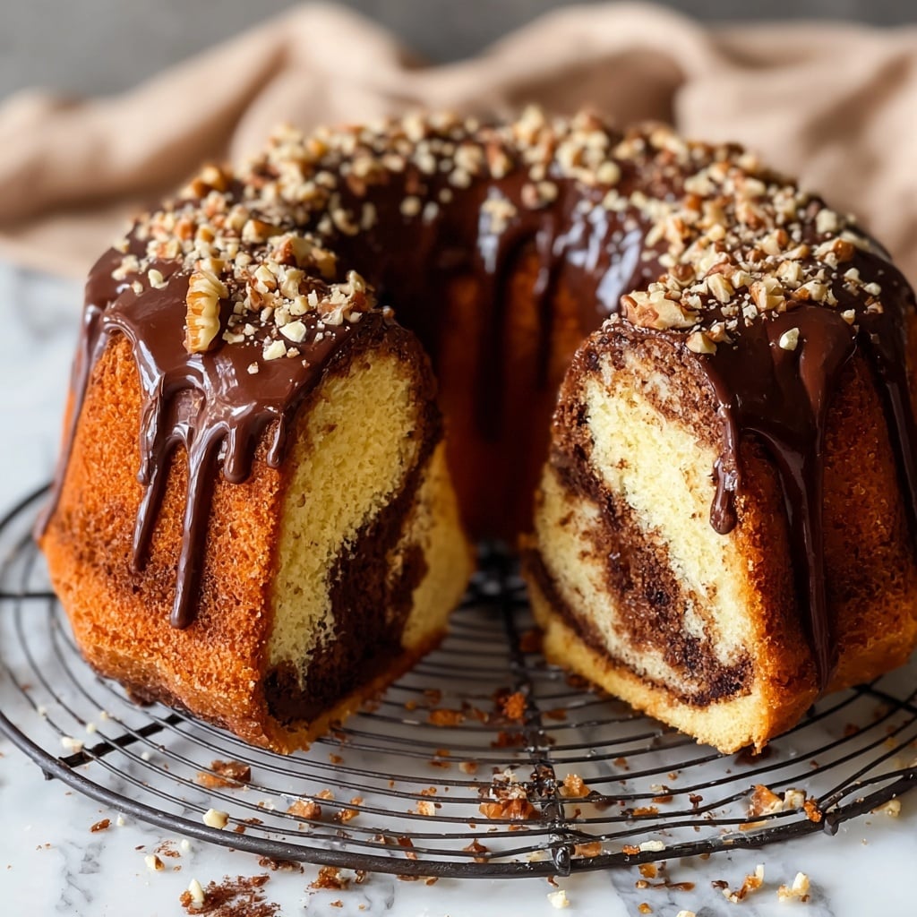 Coffee Chocolate Marble Cake Recipe - Recipe Image