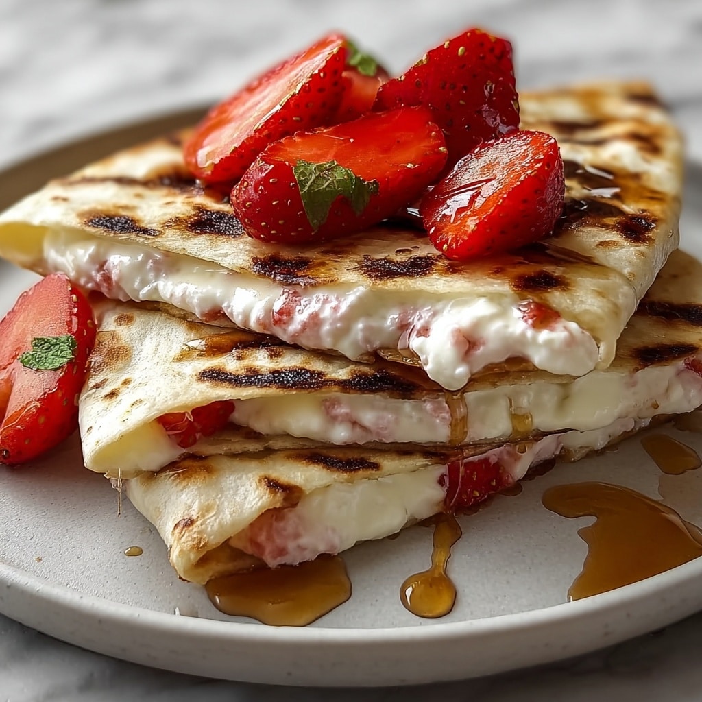 Decadent Strawberry Cheesecake Quesadillas Recipe - Recipe Image
