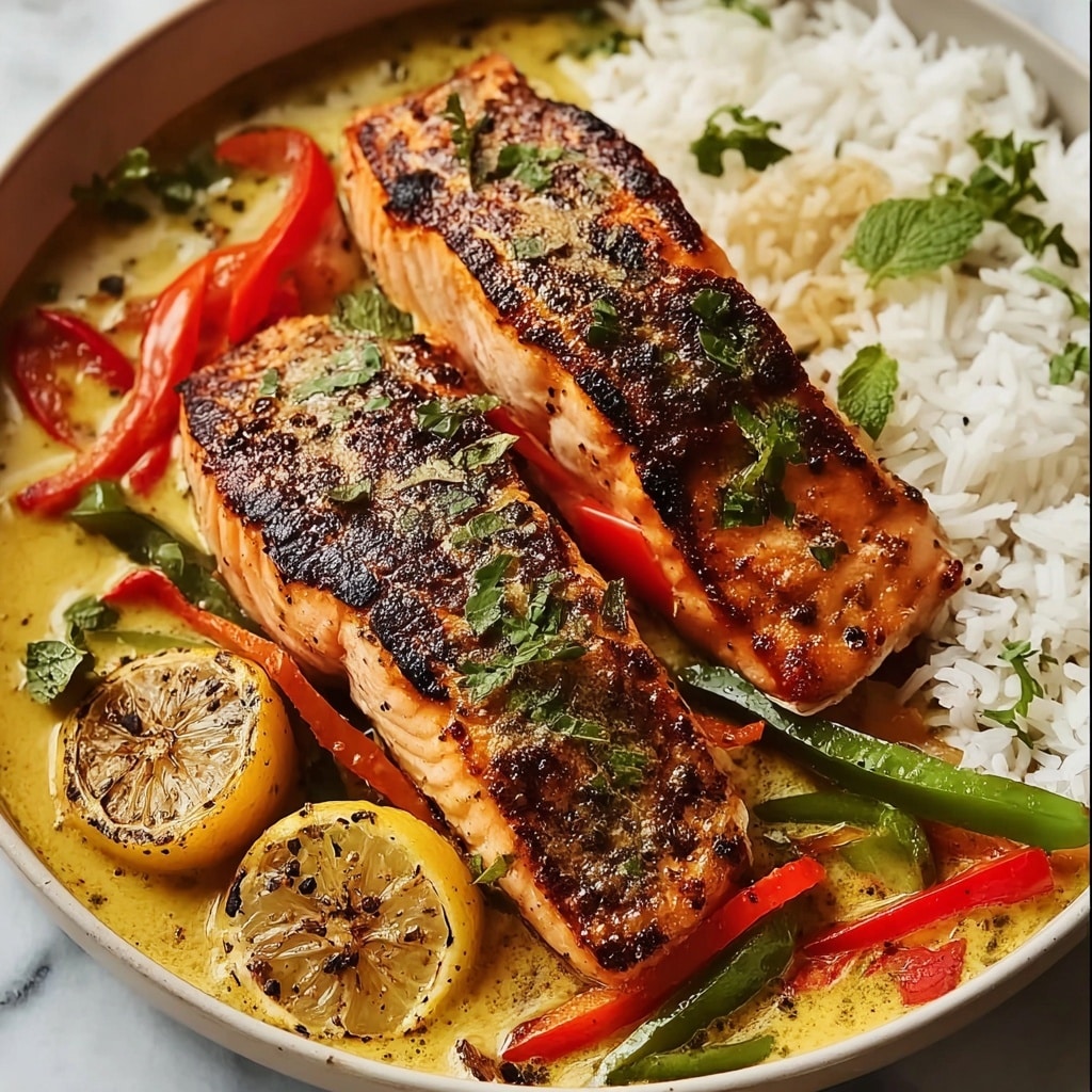 Caribbean Coconut Curry Salmon Recipe - Recipe Image