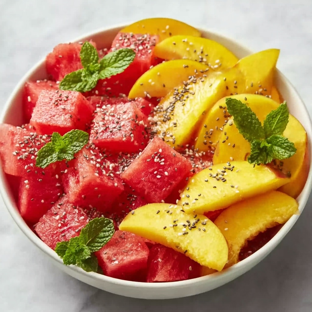 Peach Watermelon Salad: An Amazing Ultimate Recipe - Recipe Image