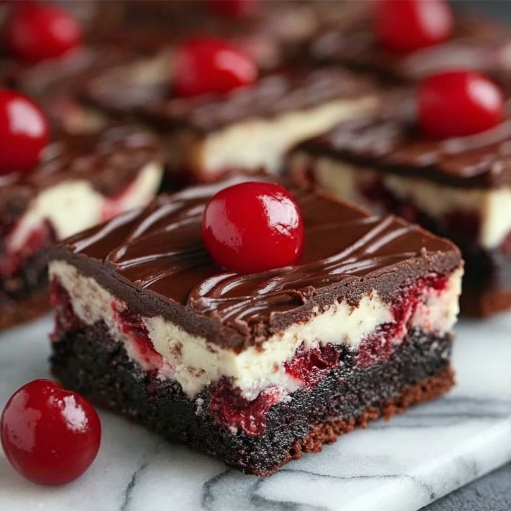 Cherry Cheesecake Brownies Recipe - Recipe Image