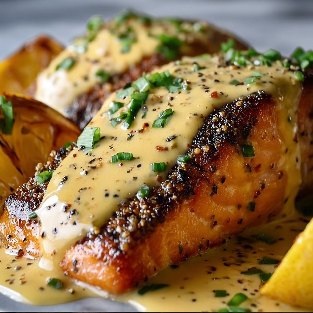 Dijon Salmon with Lemon Dijon Sauce Recipe - Recipe Image