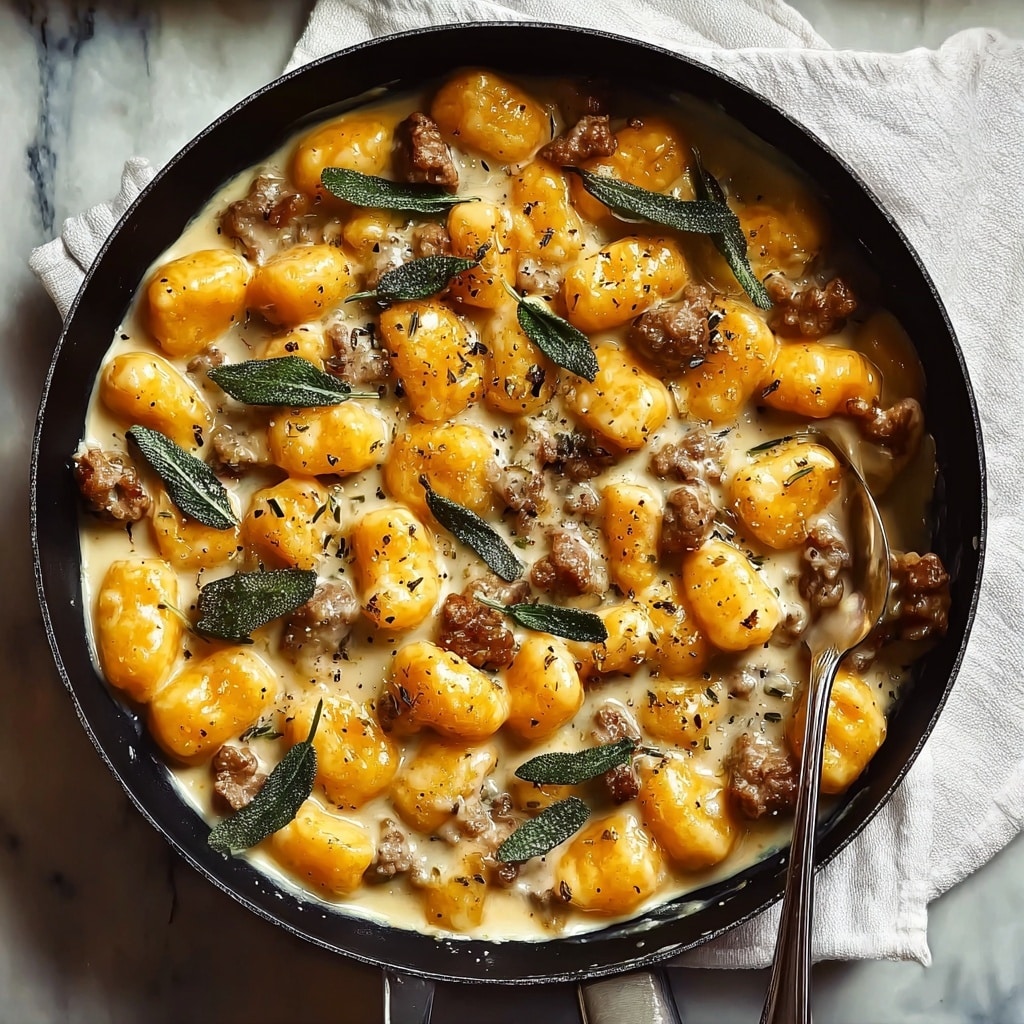 Creamy Butternut Squash Gnocchi with Sausage Recipe - Recipe Image