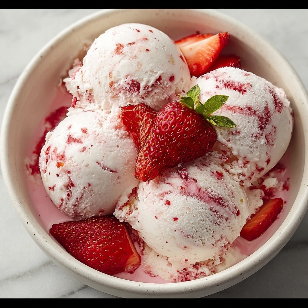 No Churn Strawberry Ice Cream Recipe - Recipe Image