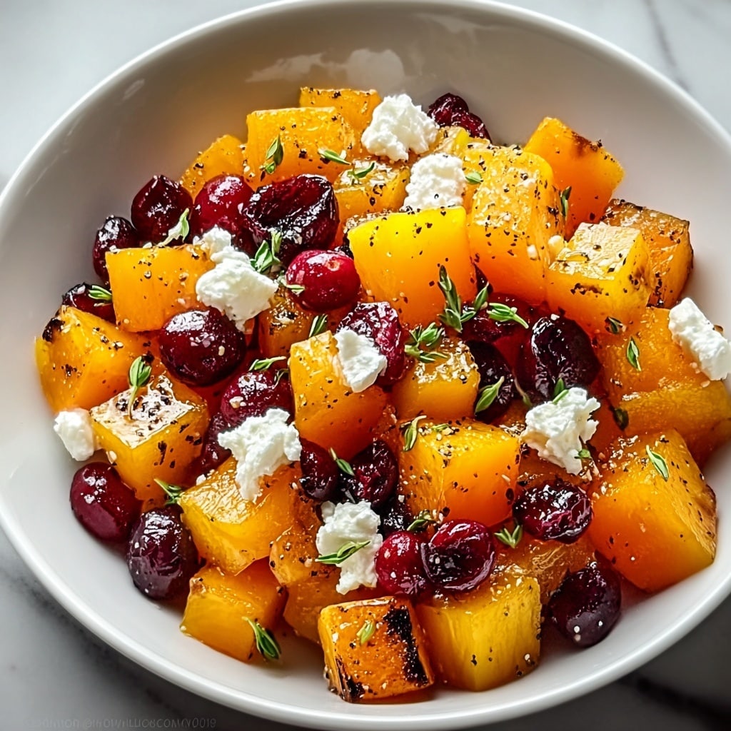 Roasted Butternut Squash with Cranberries and Feta Recipe - Recipe Image