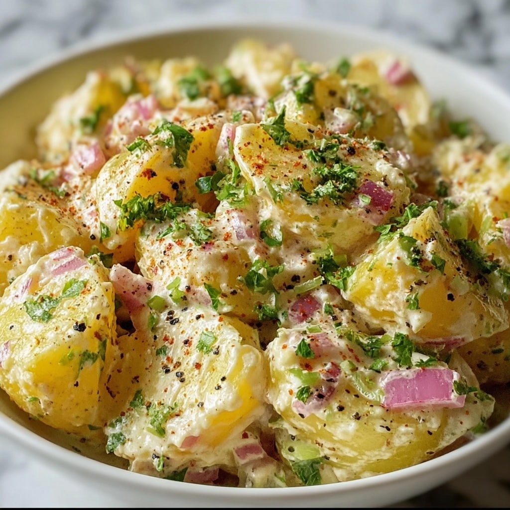 Smashed Potato Salad with Pickles, Dill, and Capers Recipe - Recipe Image