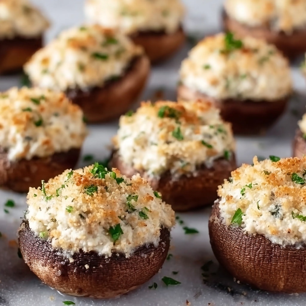 Savory Stuffed Mushrooms with Garlic and Parmesan Recipe - Recipe Image