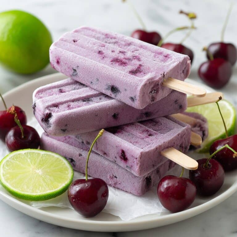 Cherry Lime Ice Pops Recipe