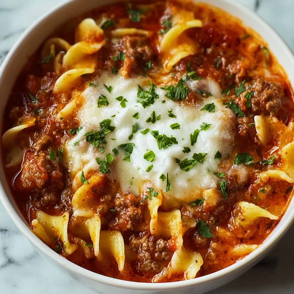 Slow Cooker Lasagna Soup Recipe