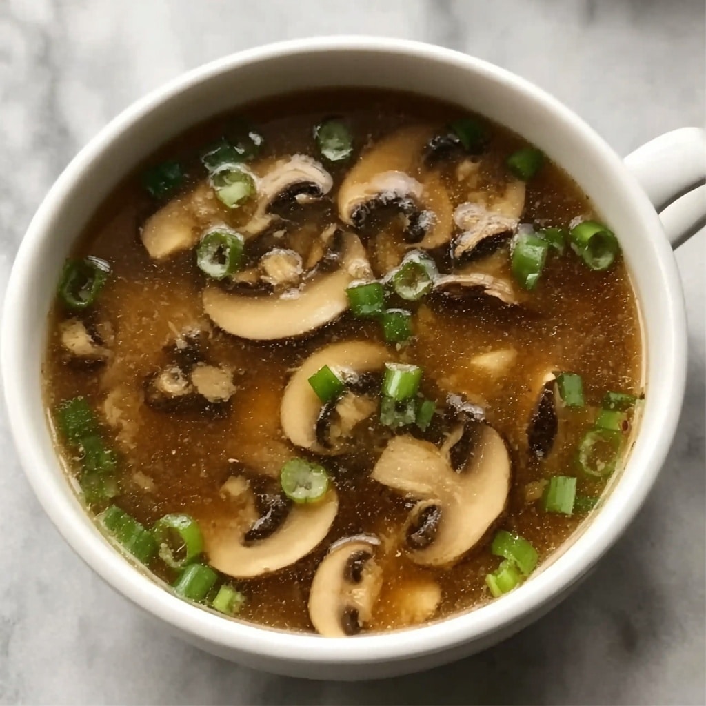 Japanese Clear Soup with Tofu and Mushrooms Recipe - Recipe Image