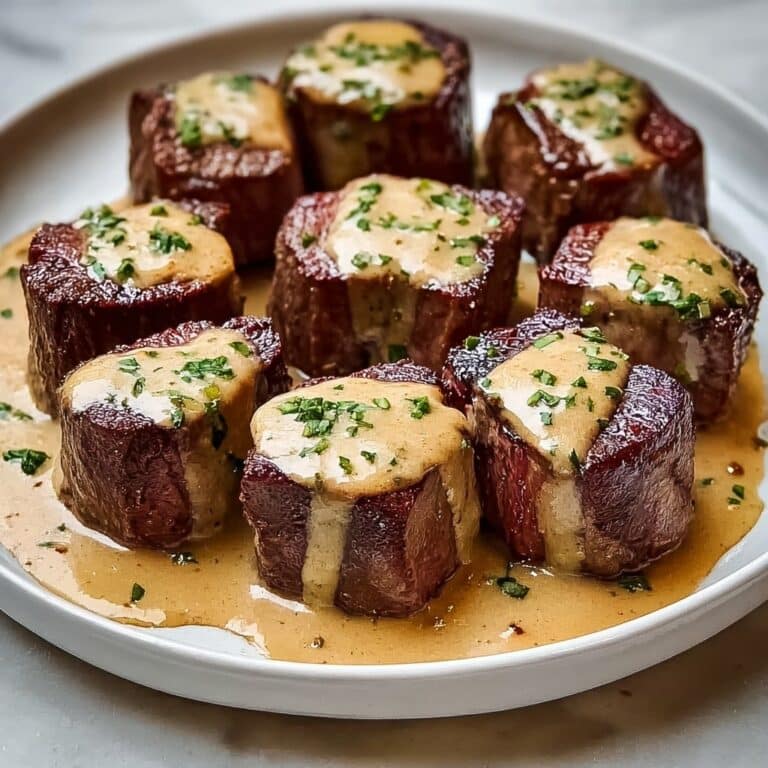 Garlic Butter Steak Bites with Parmesan Cream Sauce Recipe